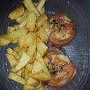 Foto de Hamburguesas caseras al plato con puré