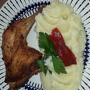 Foto de Pollo al horno con puré