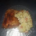 Foto de Pollo al horno con ensalada rusa