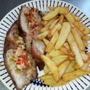 Foto de Pechito de cerdo con fritas