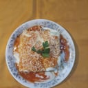 Foto de Lasaña con salsa mixta