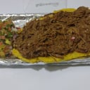 Foto de Patacón con carne desmechada