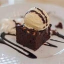 Foto de brownie con helado