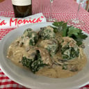 Foto de Malfattis con crema de hongos