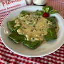 Foto de Rav verdes con crema de puerros