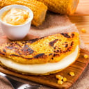 Foto de Cachapa con mitad de queso de mano