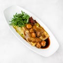 Foto de Espinaca Con Queso de Cabra y Champiñones Glazeados