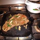 Foto de Carne a la plancha arroz tajada sopa de mondongo jugo de mora y lentejas 