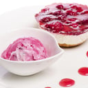 Foto de cheesecake con helado