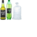 Foto de WHISKY VAT 69 X 700ML. + EVERVESS 1.5L. + BOLSA DE HIELO 1.5KG.