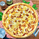 Foto de Pizza Tocino, Choclo y Cebolla