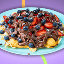 Foto de Waffle con Frutilla y Arándano