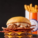 Foto de Burguesía Doble Deluxe Con Papas Sazonadas