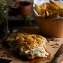 Foto de Milanesa de ternera o pollo a la fugazzeta