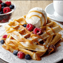 Foto de Waffles con helado