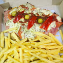 Foto de Milanesa napolitana + fritas para compartir