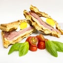 Foto de Waffle de jamón y queso