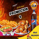 Foto de 2 pollos + gaseosa + ensalada