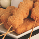 Foto de Pinchos de pollo con aros de cebolla