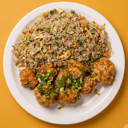 Foto de POLLO AGRIDULCE CON CHOW FAN + BEBIDA + POSTRE