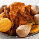 Foto de cuarto de pollo asado