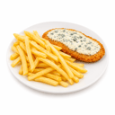 Foto de Milanesa Roquefort de Pollo con guarnición 