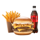 Foto de Hamburguesa Fullbo con papas y bebida