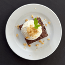 Foto de Brownies con helado de crema americana