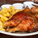 Foto de 1/2 POLLO + ENSALADA Y PAPAS