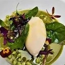 Foto de Como una ensalada de lechuga, tomate y cebolla (aderezada con una crema de vinagre)