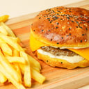 Foto de Hamburguesa extra cheddar + papas