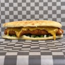 Foto de Hamburguesa de pollo frito Mostaza con miel XL más papas