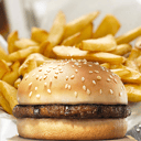 Foto de HAMBURGUESA CON PAPAS FRITAS