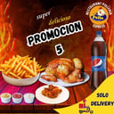 Foto de pollo entero + 1/4 + gaseosa
