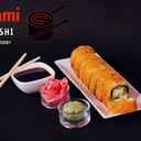 Foto de NA54 Soza Furai: Pollo teriyaki, queso crema, almendras. envuelto en panko y tempurizados.