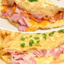 Foto de omelette de claras con jamón