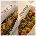 Foto de Tabla De Mini Gyozas y Yakitori (Empanaditas chinas Rellenas de Cerdo  + Brochette de ave)