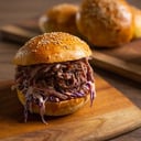 Foto de Hamburguesa res desmechada