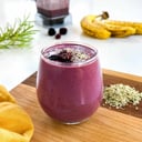 Foto de Platano con arandanos y fresas