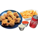 Foto de Popcorn de Pollo + Patatas+ Bebida