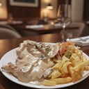 Foto de Filete de pollo en salsa de champiñones *** Chicken fillet in mushroom sauce /