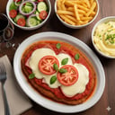 Foto de Milanesa napolitana acompaña puré de papa, papa frita o ensalada