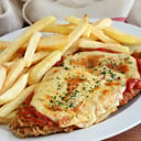 Foto de Napolitana de carne con guarnición