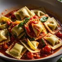 Foto de RAVIOLES DE CARNE SALSA POMODORO