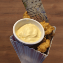 Foto de Palomitas de pollo con salsa de miel y mostaza