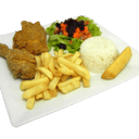 Foto de Bandeja con pollo broaster