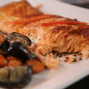 Foto de Salmon con vegetales salteados