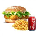 Foto de Hamburguesa ( Pollo o Ternera) +Patatas +Bebida