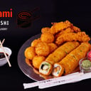 Foto de .Tabla Furai: 8 Bastones de Pollo, 6 Bolitas de Arroz Crispy, 10 Rolls Crispy Furai, 10 Rolls Tori