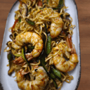 Foto de Wok de gambón con verdura de temporada y noodles